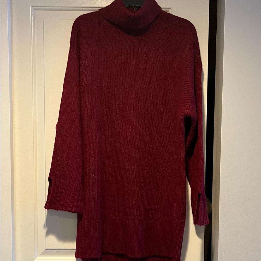 FAVORITE DAUGHTER. burgundy turtleneck sweater dress. Size xs. NWT